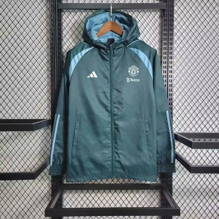 AAA Quality Manchester Utd 24/25 Wind Coat - Dark Green